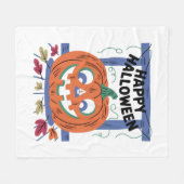 Happy Halloween Fleece Blanket (Vorderseite (Horizontal))