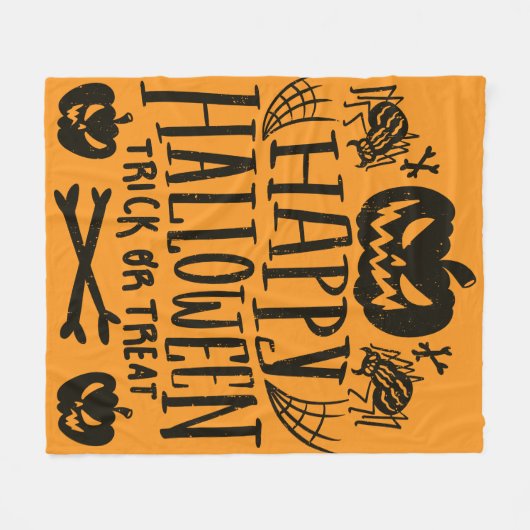 Happy Halloween  Fleecedecke (Vorderseite (Horizontal))