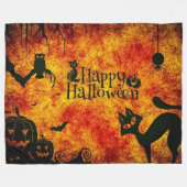 HAPPY HALLOWEEN FLEECEDECKE (Vorderseite (Horizontal))