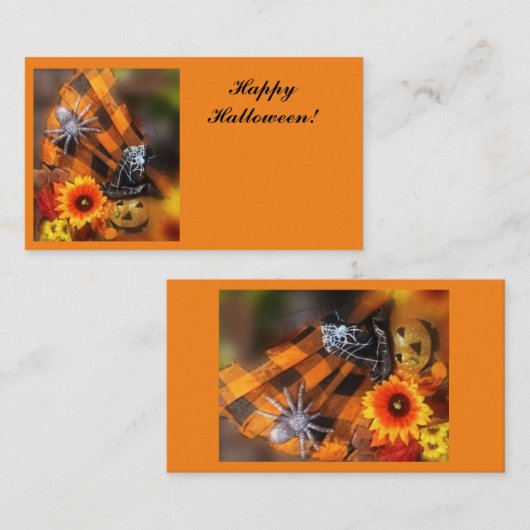 HAPPY HALLOWEEN - FLORIST CARD BEGLEITKARTE (Vorne/Hinten)