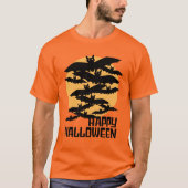 Happy Halloween Flying Bat T-Shirt (Vorderseite)