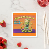 Happy Halloween Foolish Humans Serviette (Beispiel)