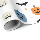 Happy Halloween for babyes white Geschenkpapier (Rolleneckpunkt)