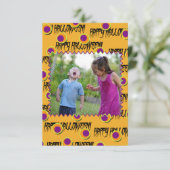 Happy Halloween Foto Card (Stehend Vorderseite)