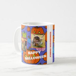 Happy halloween Foto Collage mit Monogramm Kaffeetasse