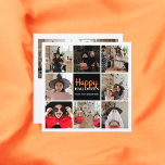 Happy Halloween Foto Collage Simple Karte<br><div class="desc">Moderne Skriptkalligraphie.</div>