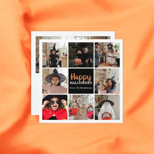 Happy Halloween Foto Collage Simple Karte