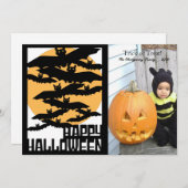 Happy Halloween Foto Feiertagskarte (Vorne/Hinten)