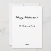 Happy Halloween Foto Feiertagskarte (Rückseite)