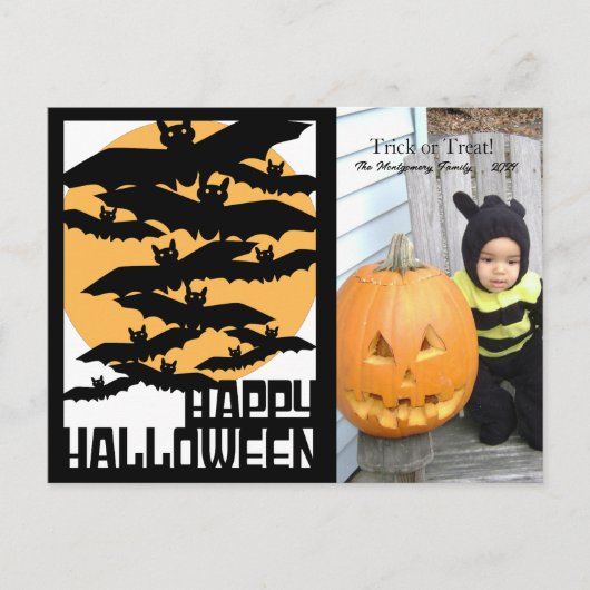 Happy Halloween Foto Postcard Postkarte (Vorderseite)