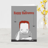 Happy Halloween Frankenstein Card Karte (Gelbe Blume)