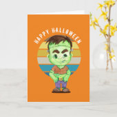 Happy Halloween - frankenstein Card Karte (Gelbe Blume)