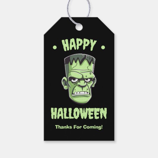 Happy Halloween Frankenstein Geschenkanhänger (Vorderseite)