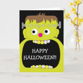Happy Halloween Frankenstein Monster Karte (Gelbe Blume)