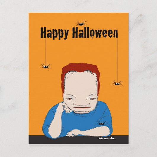 Happy Halloween Frankenstein Postcard Postkarte (Vorderseite)