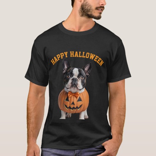 Happy Halloween French Bulldog Pumpkin Costume T-S T-Shirt (Vorderseite)