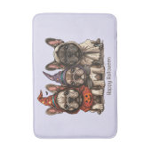 Happy Halloween French Bulldogs Badematte (Vorderseite Vertikal)