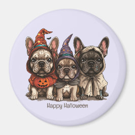 Happy Halloween French Bulldogs Magnet