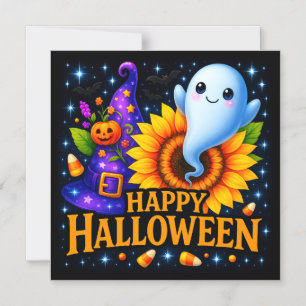 Happy Halloween Friendly Ghost Magnetic Card Magneteinladung