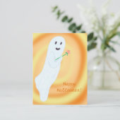 Happy Halloween Friendly Ghost Postkarten (Stehend Vorderseite)