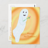 Happy Halloween Friendly Ghost Postkarten (Vorne/Hinten)
