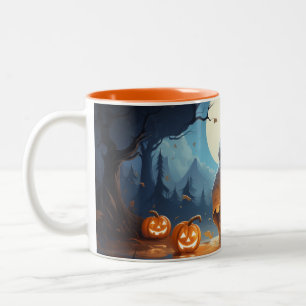 Happy Halloween From Ghost Zweifarbige Tasse
