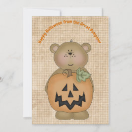 Happy Halloween from Great Pumpkin Teddy Bärenkart Karte