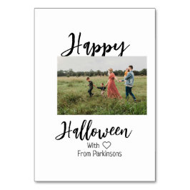 Happy Halloween fügen Familienname Foto schwarz Tischnummer