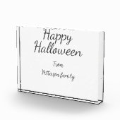 Happy Halloween fügen Familiennamen Kalligraphie m Fotoblock (Rechts)