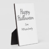 Happy Halloween fügen Familiennamen Kalligraphie m Fotoplatte (Seite)