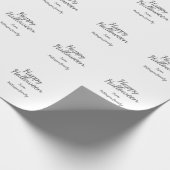 Happy Halloween fügen Familiennamen Kalligraphie m Geschenkpapier (Ecke)