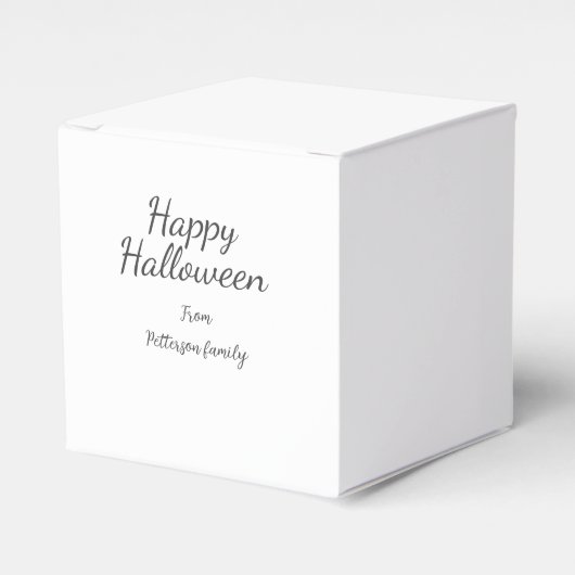Happy Halloween fügen Familiennamen Kalligraphie m Geschenkschachtel (Vorderseite)