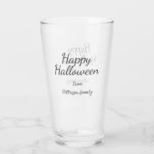 Happy Halloween fügen Familiennamen Kalligraphie m Glas (Rückseite)