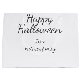 Happy Halloween fügen Familiennamen Kalligraphie m Große Geschenktüte