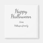 Happy Halloween fügen Familiennamen Kalligraphie m Magnet (Vorne)