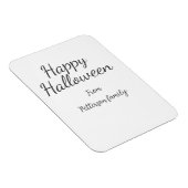 Happy Halloween fügen Familiennamen Kalligraphie m Magnet (Rechte Seite)