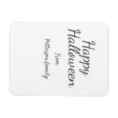 Happy Halloween fügen Familiennamen Kalligraphie m Magnet (Horizontal)