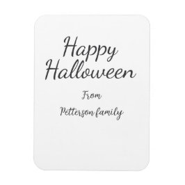Happy Halloween fügen Familiennamen Kalligraphie m Magnet