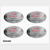 Happy Halloween Full Moon und Raven Custom Sticker (Blatt)