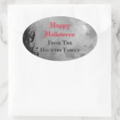 Happy Halloween Full Moon und Raven Custom Sticker (Tasche)