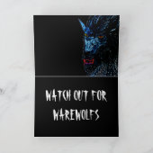 HAPPY HALLOWEEN FULL MOON WEREWOLF-Karte Karte (Innenseite)