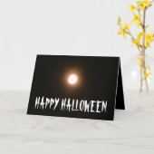 HAPPY HALLOWEEN FULL MOON WEREWOLF-Karte Karte (Gelbe Blume)
