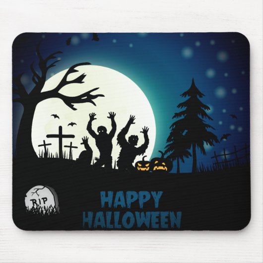 Happy Halloween Fullmoon Mousepad (Vorne)
