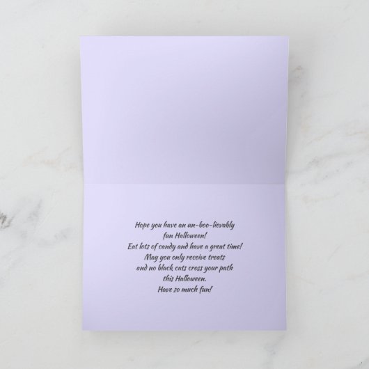 Happy Halloween. Fun Ghost, Jack O'Lantern Karte (Innenseite)