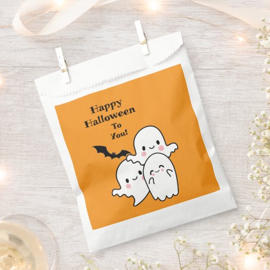 Happy Halloween Fun Ghost Personalize Geschenktütchen (Ausgeschnitten)