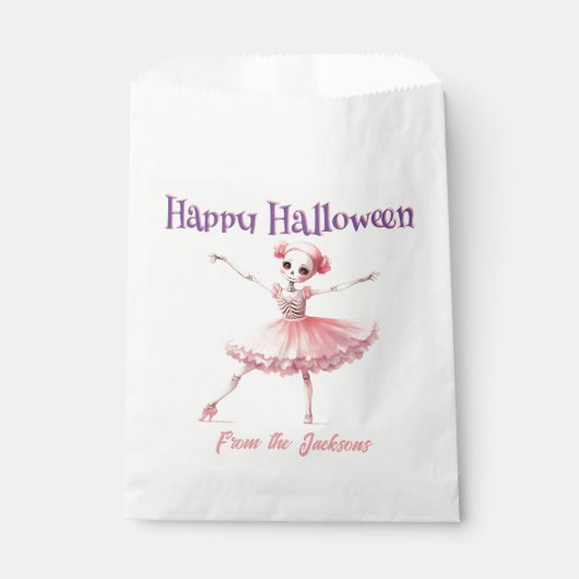 Happy Halloween | FUN SKELETON BALLERINA Geschenktütchen (Vorderseite)