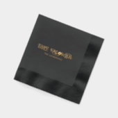 Happy Halloween Funky Typografy Family Name Black Servietten Mit Folie (Links)