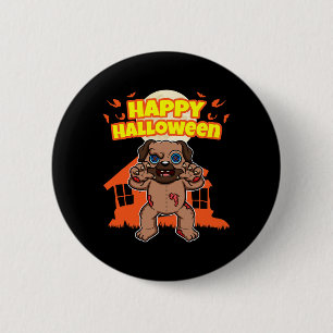 Happy Halloween Funny Beängstigend Hallow's Eve Pa Button