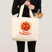 🎃 Happy Halloween - Funny, Beängstigend & Niedlic Jumbo Stoffbeutel (Vorderseite (Produkt))