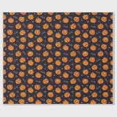 Happy Halloween Funny Beängstigend Orange Pumpkin Geschenkpapier (Flach)